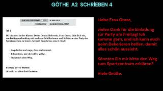 GÖTHE A2 SCHRİEBEN 4 [upl. by Puett]