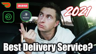 2021 WHATS THE BEST DELIVERY SERVICE APP  Business Comparison  Postmates Doodash Grubhub Ubereats [upl. by Joktan660]