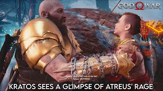 KRATOS SEES A GLIMPSE OF ATREUS RAGE  GOW 2018 NG  GMGOW [upl. by Alyal]