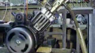 Honda Camino 49cc moped engine as steam engine with electromechanic valve on compressed air [upl. by Alexandro]