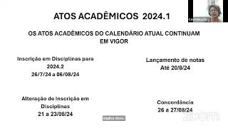 novo calendário acadêmico 20241 [upl. by Lesley135]