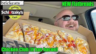 Schlotzskys NEW Chicken Club Flatbread REVIEW brickeats [upl. by Shear]