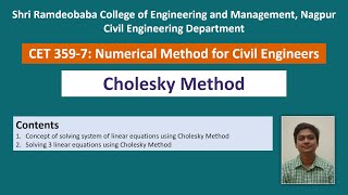 Cholesky Method [upl. by Singleton]