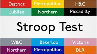 London Underground Stroop Test [upl. by Doralynn]