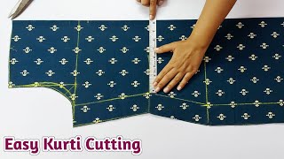 KurtiSuit Cutting and Stitching Step by StepEasy Kurti Cutting for Beginners with Very Useful Tips [upl. by Aninotna]