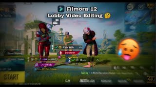 MY Lobby Video Editing 🤔 With PC Software Filmora 12😱 pubgmobile [upl. by Umeko]