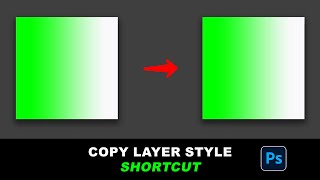 Copy Layer Style SHORTCUT  Photoshop [upl. by Lyrahc]