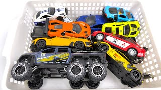 Box Full of Model Cars Porsche 911 Brabus 800 Bugatti Bolide Lamborghini Svj BMW M4 GTR R35 [upl. by Nicholson]