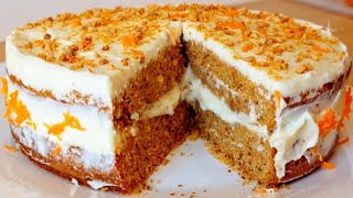 EL PASTEL MÁS RICO y FÁCIL en 5 MINUTOS  CAPRICHO DE ZANAHORIA🥕 y NUEZ DELICIA MÁXIMA❤carrotcake [upl. by Zacherie698]