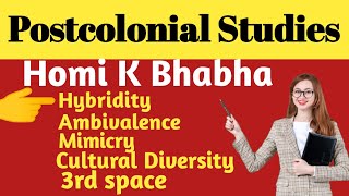 Homi K bhabha  Hybridity  Ambivalence  Mimicry  cultural diversity  3rd Space [upl. by Dorsey]