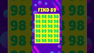 Find the number 89 within 5 seconds [upl. by Seidule]