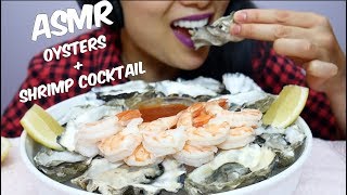 ASMR Shrimp COCKTAIL  FRESH Oysters EATING SOUNDS No Talking  SASASMR [upl. by Eimyaj]