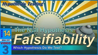 FALSIFIABILITY  Which Hypothesis Do We Test 143 [upl. by Bertasi161]