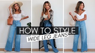 How To Style Wide Leg Jeans  Haul [upl. by Hoy]