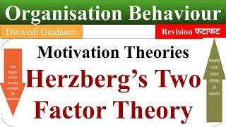 herzberg two factor theory of motivation herzberg theory of motivation organisational behaviour ob [upl. by Debbee]