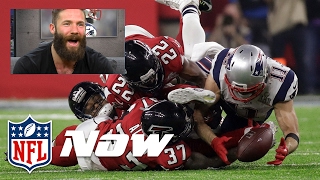 Julian Edelman Does Play by Play for His Super Bowl LI Catch and few other plays  NFL Now [upl. by Trudnak]