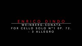 Weinberg Sonata for Cello solo n°1 3°mov Allegro [upl. by Merrow]