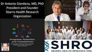 Dr Antonio Giordano MD PhD  President and Founder Sbarro Health Research Organization [upl. by Ralyks]