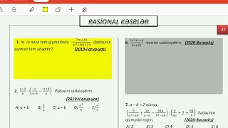 Buraxılış blok Rasional kəsrlər [upl. by Pepe]