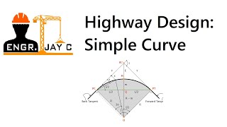 Highway Engineering  Simple Curve Sample Problem Part 2 of 2 [upl. by Boyden215]