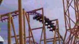 X Roller Coaster at Six Flags Magic Mountain [upl. by Noremac]