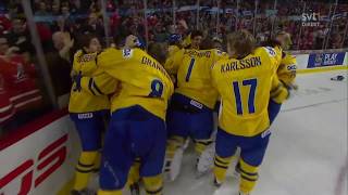 IIHF 2012 World Junior Hockey Final Sweden vs Russia  Mika Zibanejad winning goal [upl. by Lock]