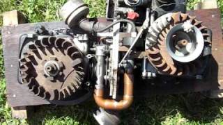 Opposed 2 crankshaft engine construction Briggs amp Stratton [upl. by Ecirtnahs]