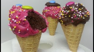 HOW TO MAKE MINI ICE CREAM CAKE POPS [upl. by Eislel473]