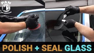 HOW TO POLISH AND CERAMIC COAT CAR GLASS [upl. by Tlevesor37]