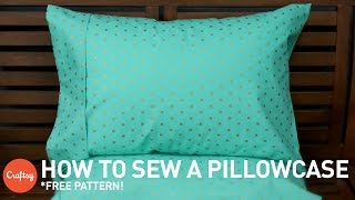 How to sew a pillowcase  Sewing Tutorial with Angela Wolf [upl. by Fransis]