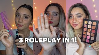 FAST and RELAXING Parrucchiera Makeup e Estetista Roleplay  ASMR Pov [upl. by Oznarol626]