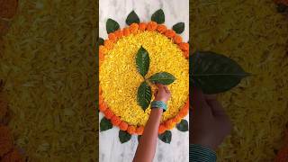 Easy Rangoli ❣️ art indianart viralvideos diwalirangol indiandecoration rangolidecor diy [upl. by Inoliel]