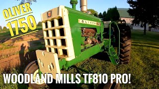 The Oliver 1750 Takes On The Woodland Mills TF810 Pro Wood Chipper [upl. by Eisse]