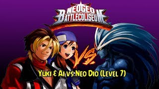 Neo Geo Battle Coliseum Yuki amp Ai vs Neo Dio Level 7 [upl. by Anaujahs]