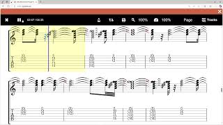 Semnal M  La Fereastra Ta  Guitar 1 Tab Play Along [upl. by Ellehcrad]