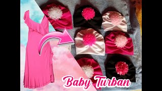 como hacer Turbante bebe 0 a 3 meses  how to make a headband [upl. by Ecinwahs325]