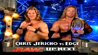 Edge vs Chris Jericho RAW 892004 Highlights [upl. by Am980]