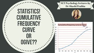 Statistics 9 Cumulative Frequency curve or Ogive [upl. by Dygall]