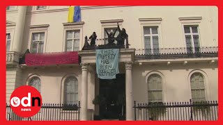 Squatters STORM Sanctioned Oligarchs London Mansion [upl. by Hadik917]