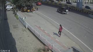 Car accident Caught CCTV India 2 [upl. by Deckert]