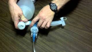 Inline nebulizer with BVMintubation [upl. by Constantin]