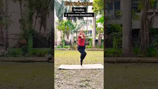 Garudasana and its benefits  youtubeshorts shorts motivation youtube yoga viralvideo like [upl. by Dagna]