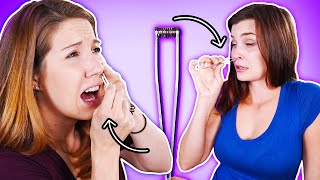 We Tried a Weird Nose Hair Removal Tool  is it BETTER than WAXING [upl. by Heaps]