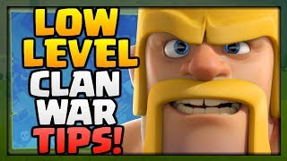 LOW LEVEL CLAN WAR TIPS in Clash of Clans 2018 [upl. by Champaigne]