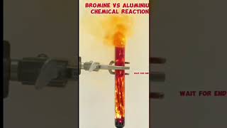 Bromine Vs Aluminium Chemical Reaction। With best lines।Chemistry science practical shorts। [upl. by Gertrudis]