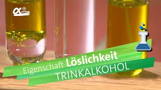 Eigenschaften von Ethanol  Löslichkeit  alpha Lernen erklärt Chemie [upl. by Homovec247]