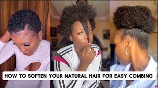 How to soften your natural hair and avoid breakagedo this if your hair is difficult to comb 4chair [upl. by Editha]