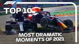 Top 10 Most Dramatic Moments Of The 2021 F1 Season [upl. by Witte]