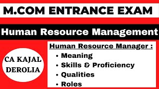 Human Resource Management  Human Resource Manager of HRM 2  Detailed Explaination  HRM Theory [upl. by Hedvig]