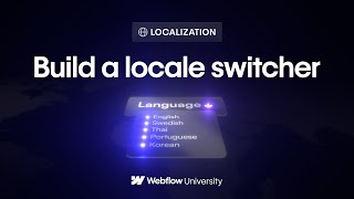 Build a locale switcher for a localized site in Webflow [upl. by Ojytteb]